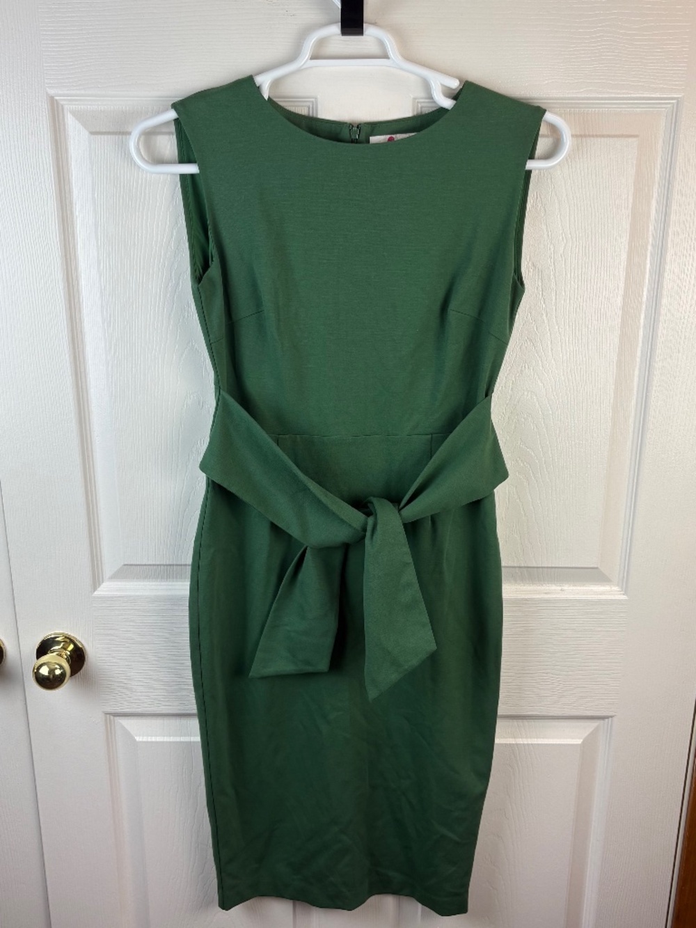 Boden Jessica Ponte Tie Front Sleeveless Green Dress